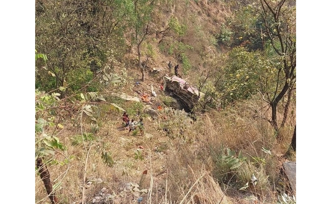 Bus accident at Jordhara in Palpa