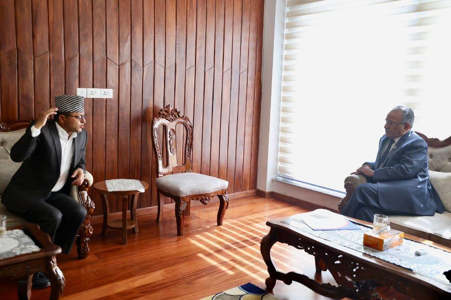 PM Dahal, NA Chair Timilsina meet