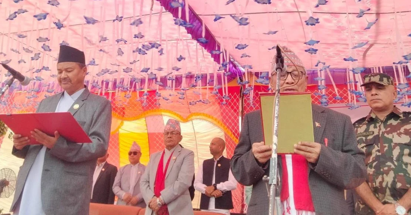 Lumbini State CM Dilli Bahadur Chaudhary took oath