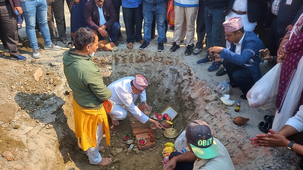 Foundation stone of the country’s model road construction placed one year following the agreement