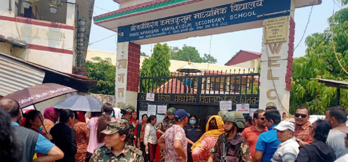 Voting halts at Naya Kiran Secondary polling station in Chitwan