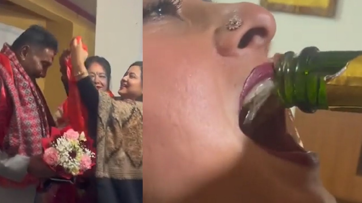 Sharat Singh Bhandari celebrates ‘champagne’ party after becoming minister for 12th time (Video)