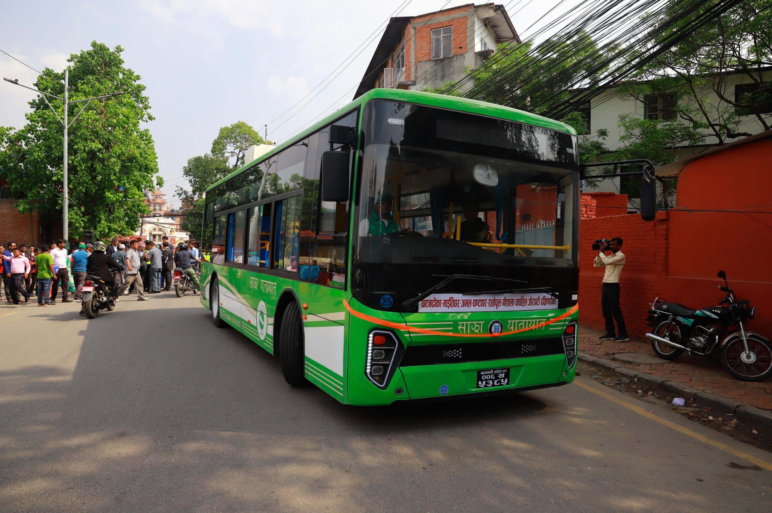 Sajha Yatayat’s three electric buses begin services (photos)