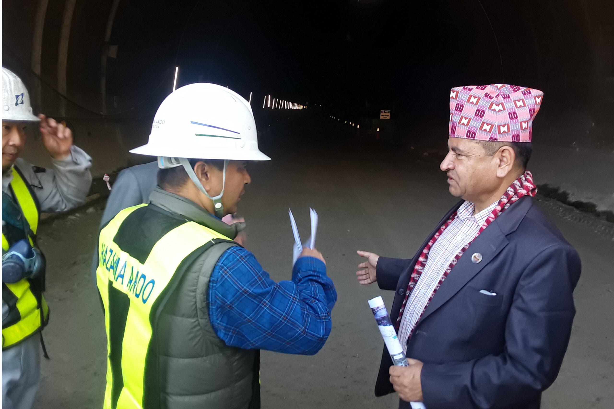 Minister Jwala makes onsite visit to Nagdhunga tunnel