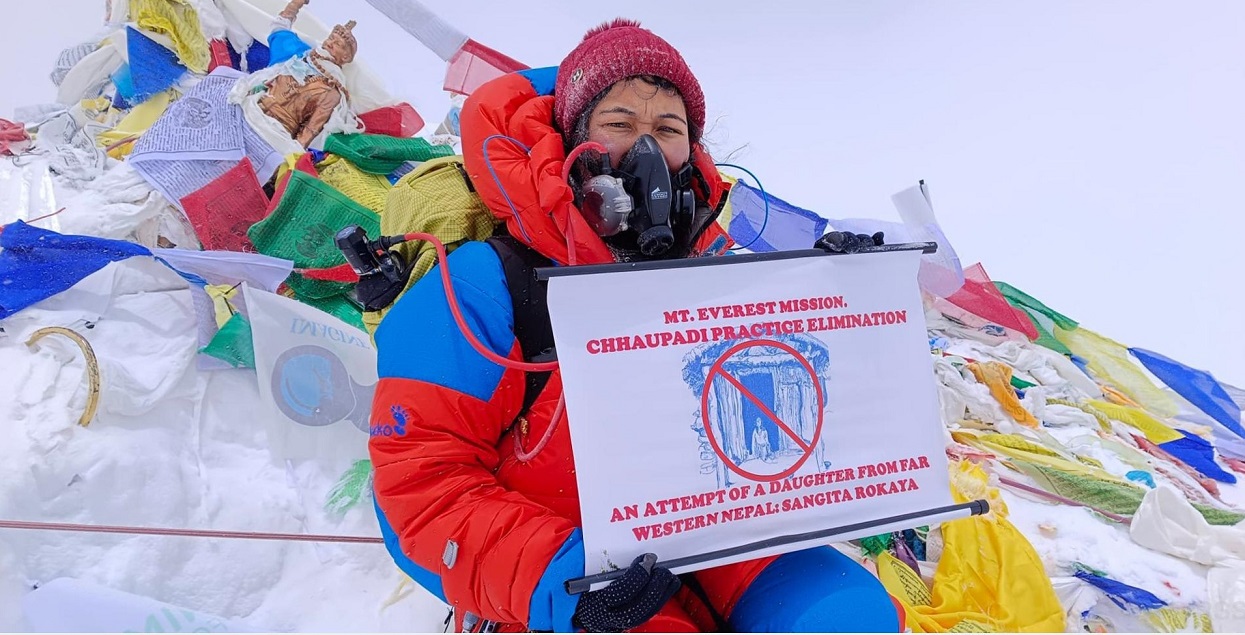 Rokaya first from Bajhang to reach atop Sagarmatha