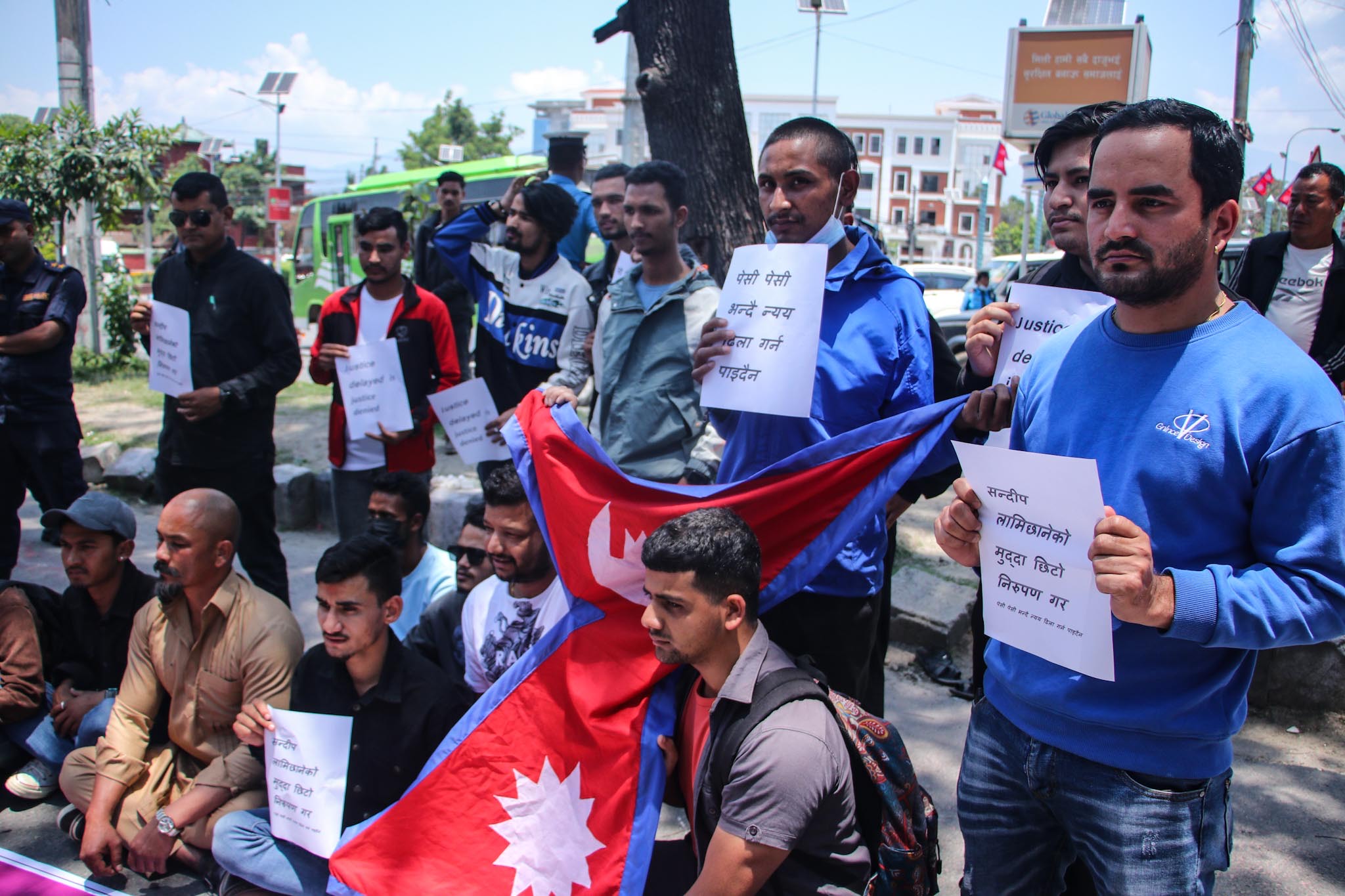 Youth group protests in support of Sandeep Lamichhane (photos)
