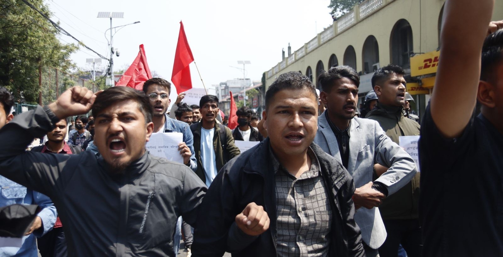 ANNFSU on streets against the phony refugees & sale of Nepalis (photos)