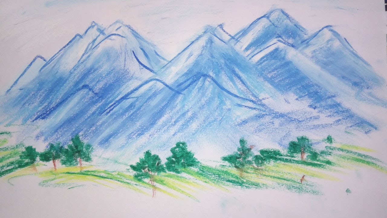 Students draw Himalayas on the bank of the Nile