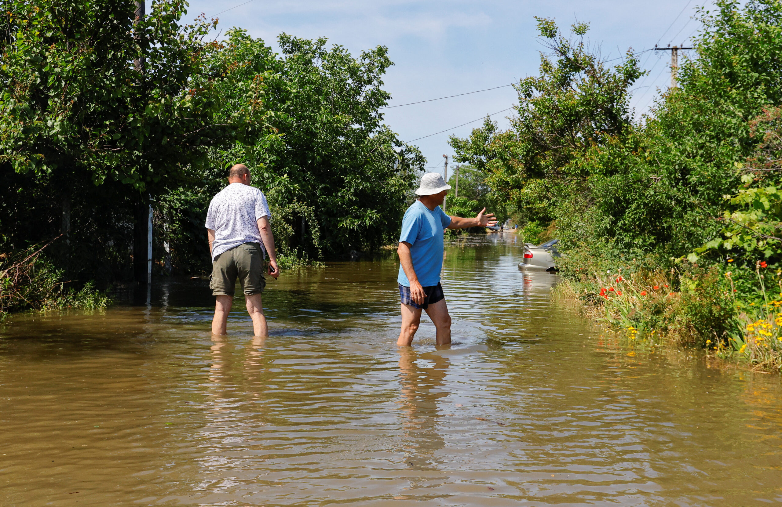 Water levels recede in flood-affected areas near Kakhovka dam