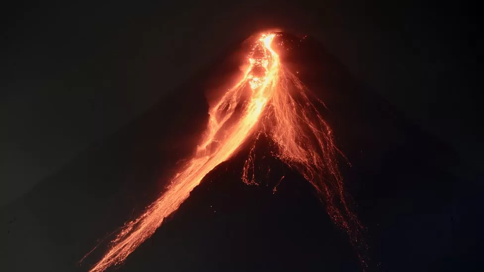 Mayon: Thousands evacuated as Philippine volcano oozes lava