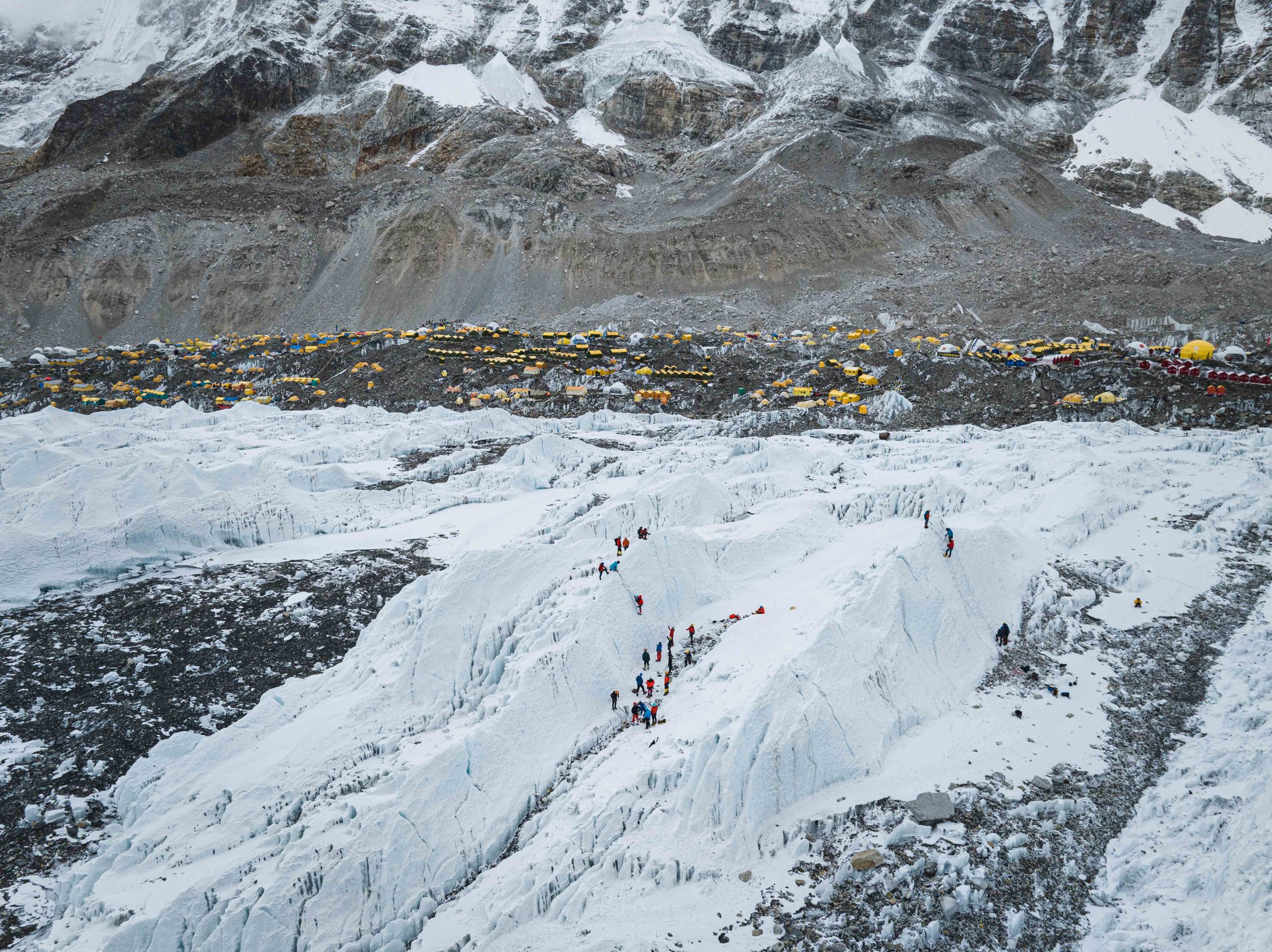 Everest Camps through the eye of a drone (photo story)