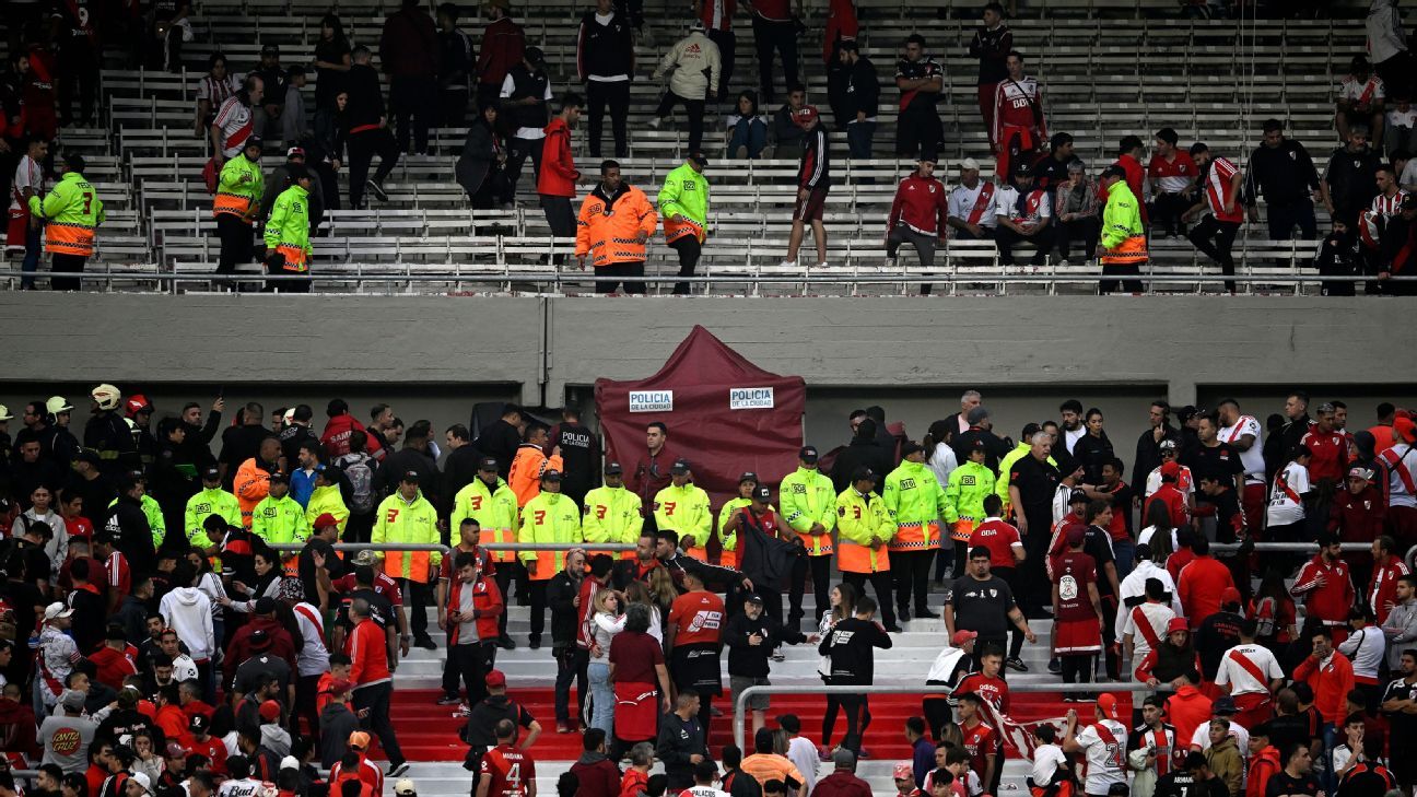 River Plate match suspended after fan falls to death