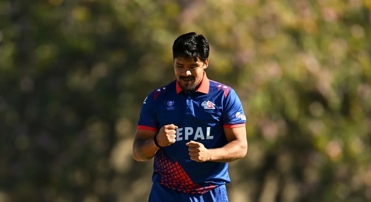 Karan KC took West Indies’ first wicket