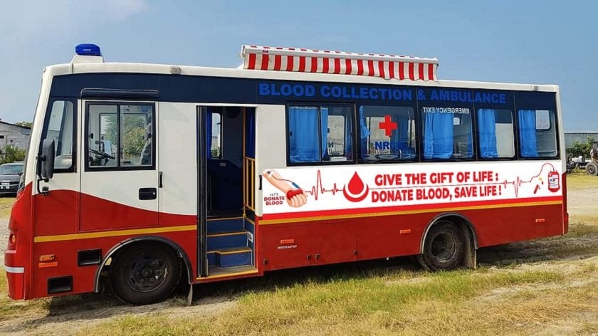 Blood collection mobile ambulance in Butwal