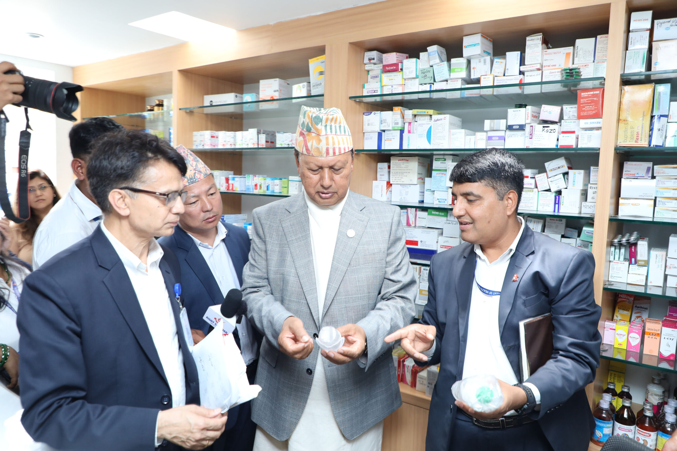 Ministry team involving minister Basnet carries out monitoring at pharmacies