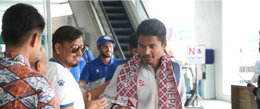 Nepali cricket team returns home after playing World Cup qualifiers