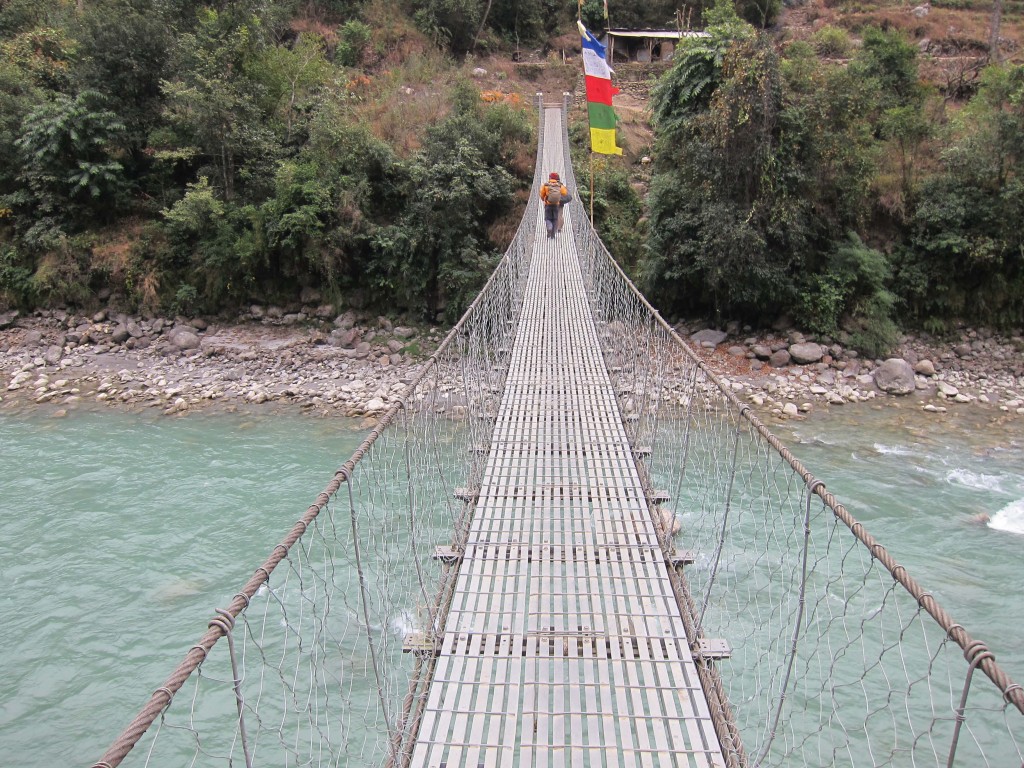 Suspension bridge constructed at Lamsuwaghat