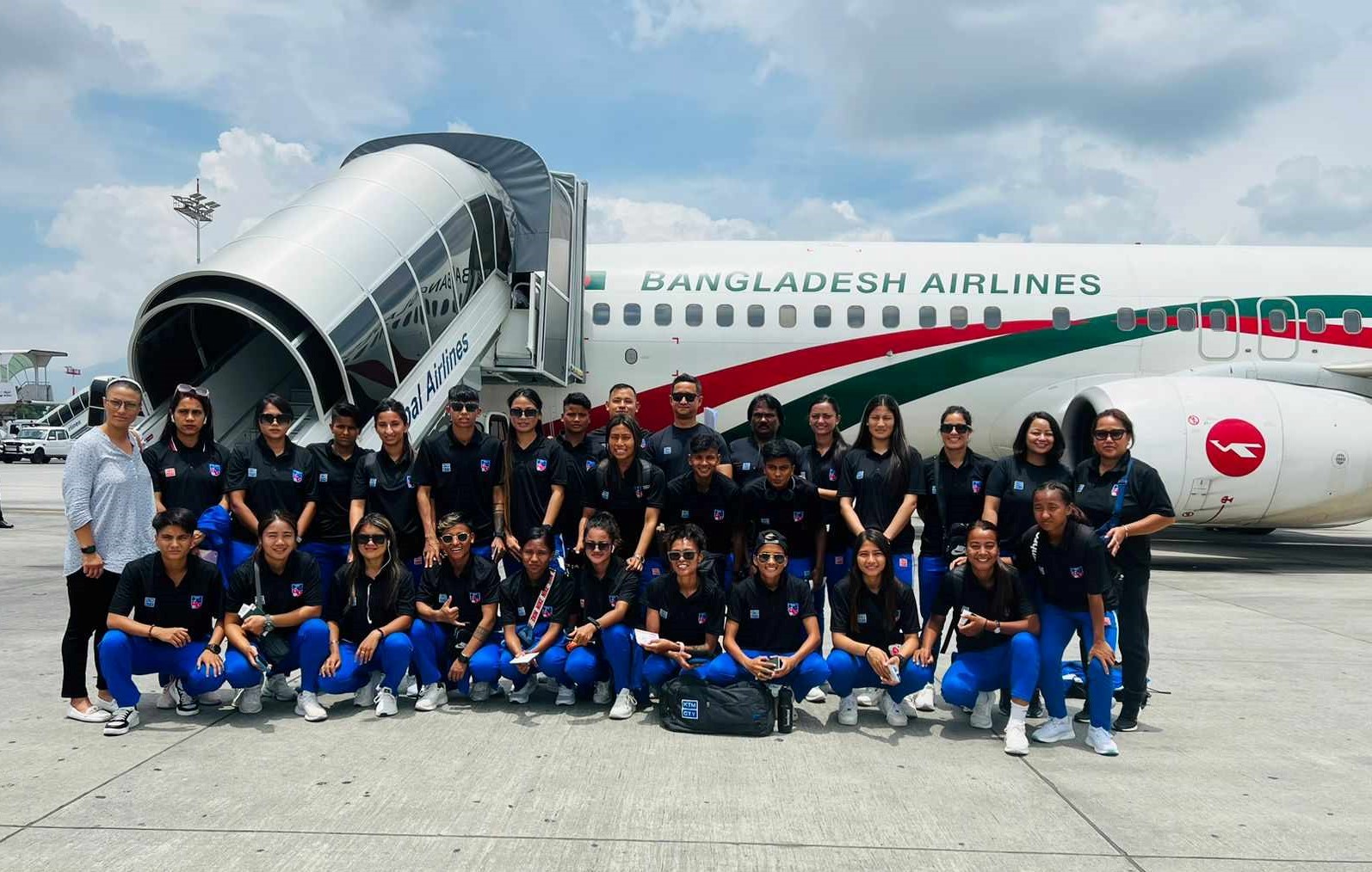 Nepali national football team leaves for Dhaka
