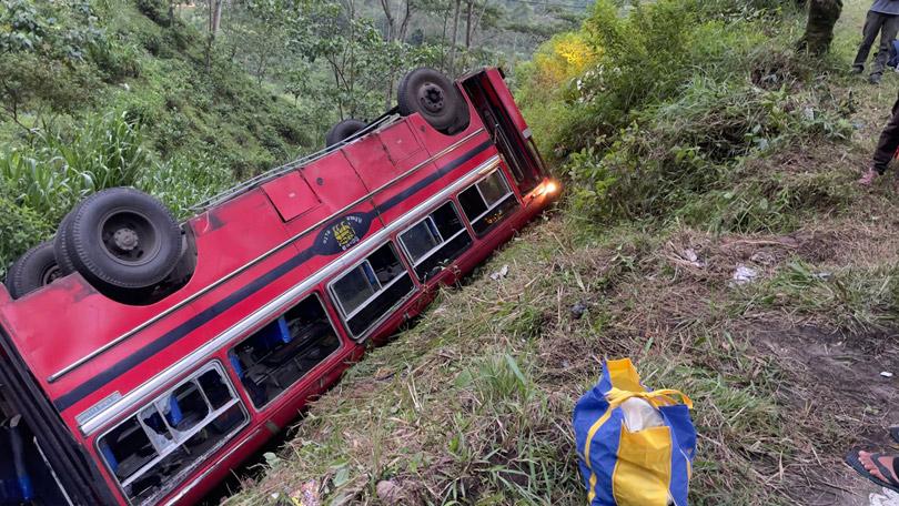 At least 18 injured in bus accident in Sri Lanka