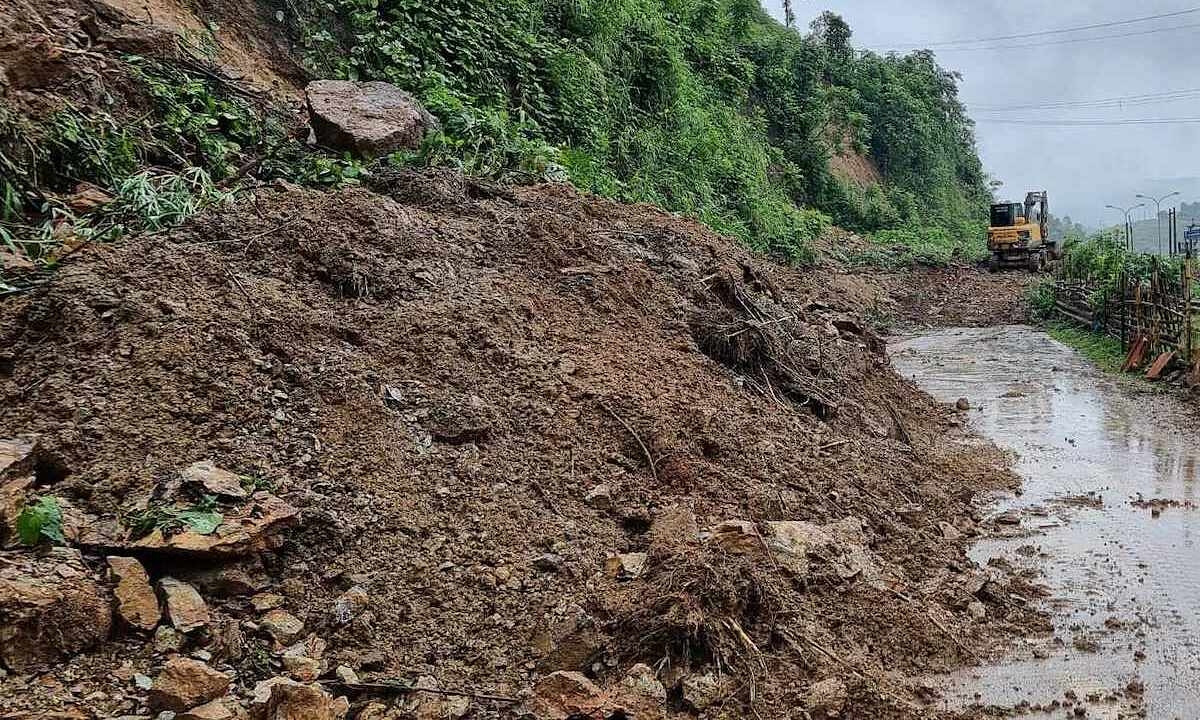 Landslides bury health facility, under-construction hospital in Bhotkhola