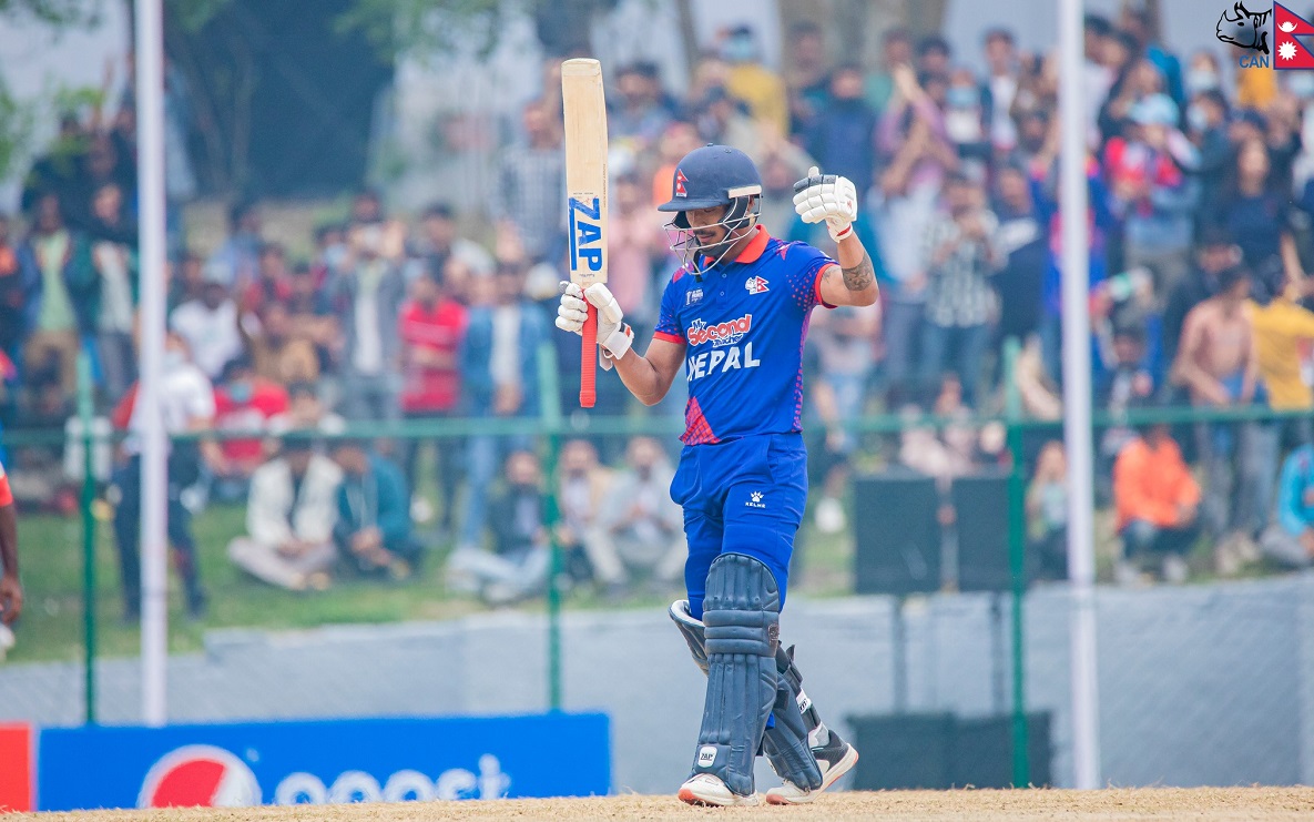 Nepal continues to lose wickets, Sompal out
