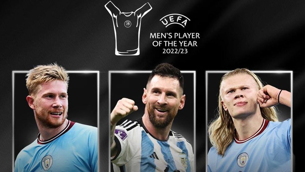 De Bruyne, Haaland, Messi nominated for UEFA player award