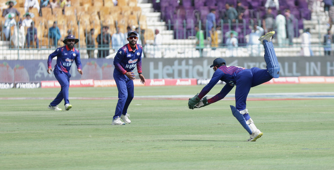 Third success for Nepal, Rizwan out for 44 runs