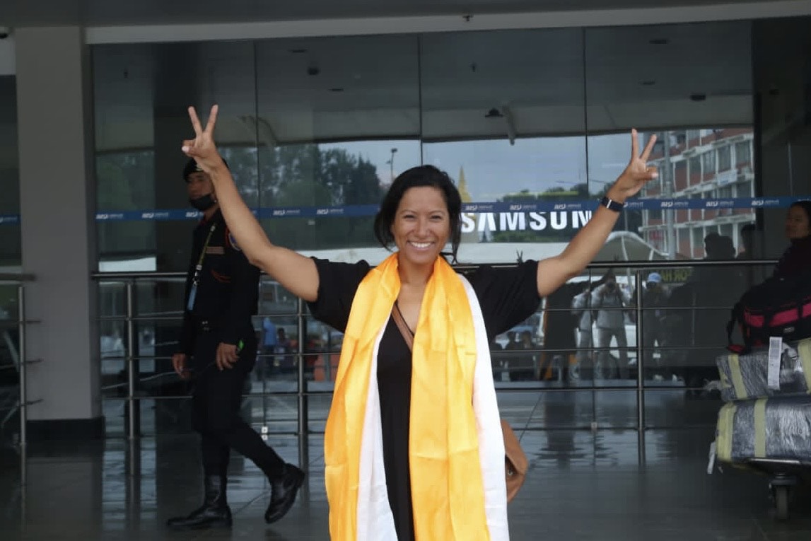 Purnima, who successfully climbed Mount K2, returned home (photos)