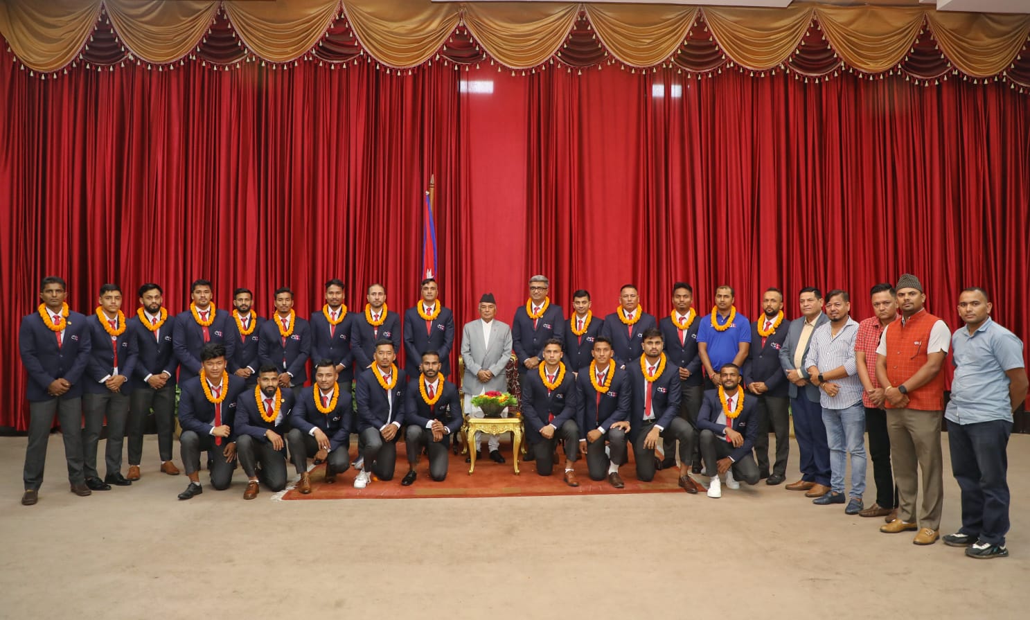 President Poudel congratulated the cricket team