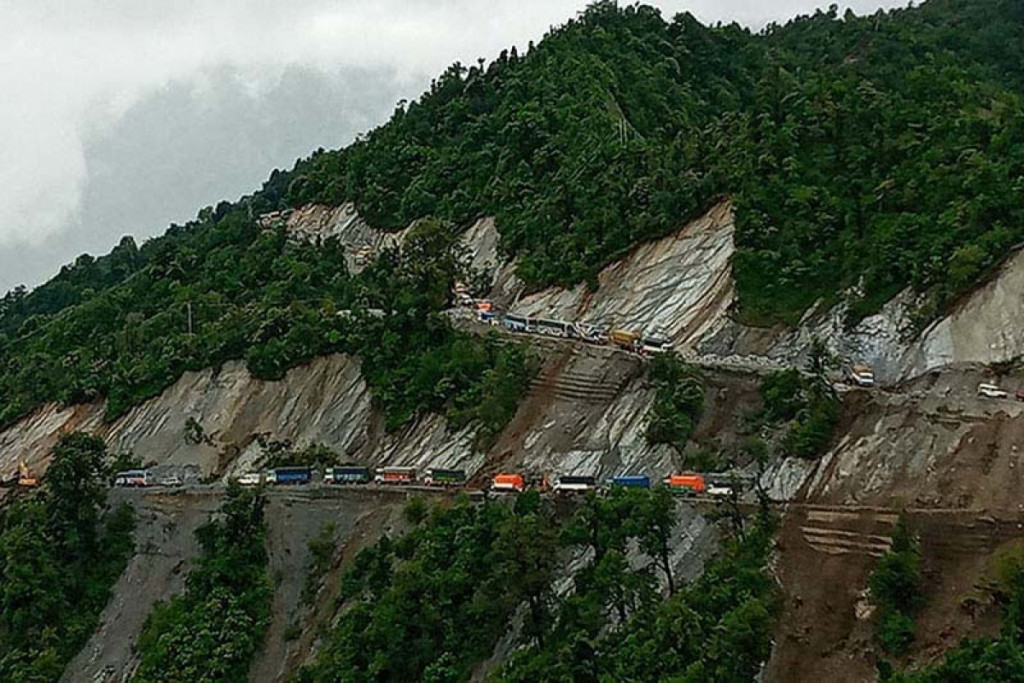 Kaligandaki Corridor road blocked by landslides