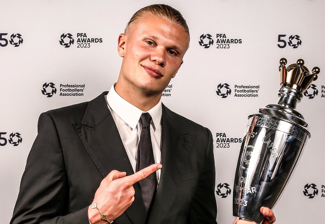 Haaland named best player trailing Messi