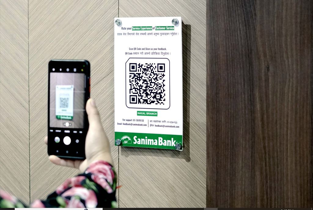 Service evaluation of Sanima Bank through QR code