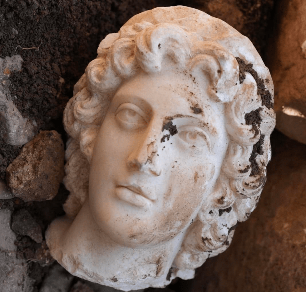 Marble portrait of Alexander the Great found in Turkey