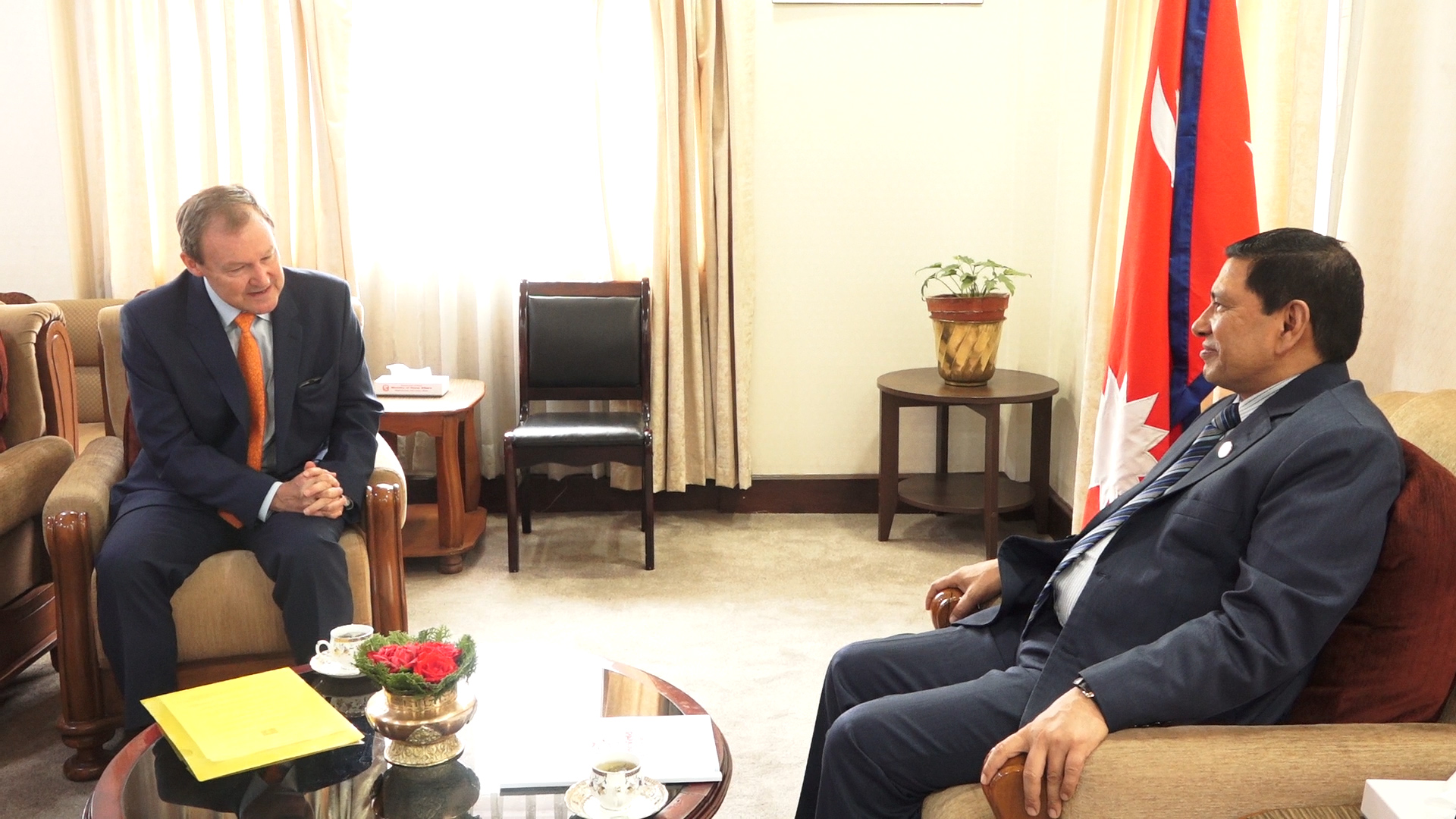 UK Ambassador pays courtesy call on DPM Shrestha