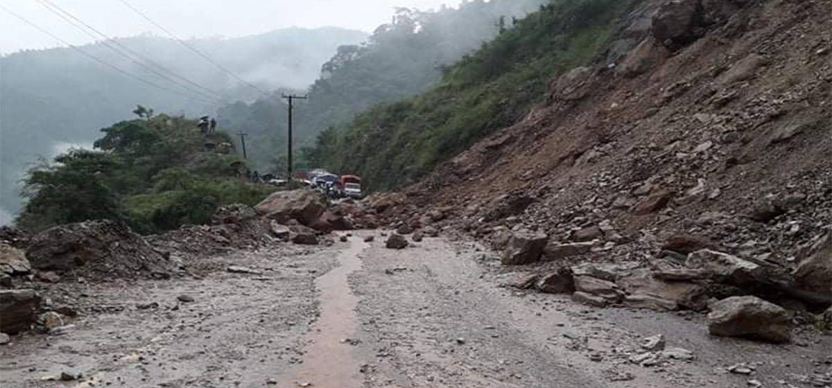 Barpak-Laprak road section obstructed for past 3 months