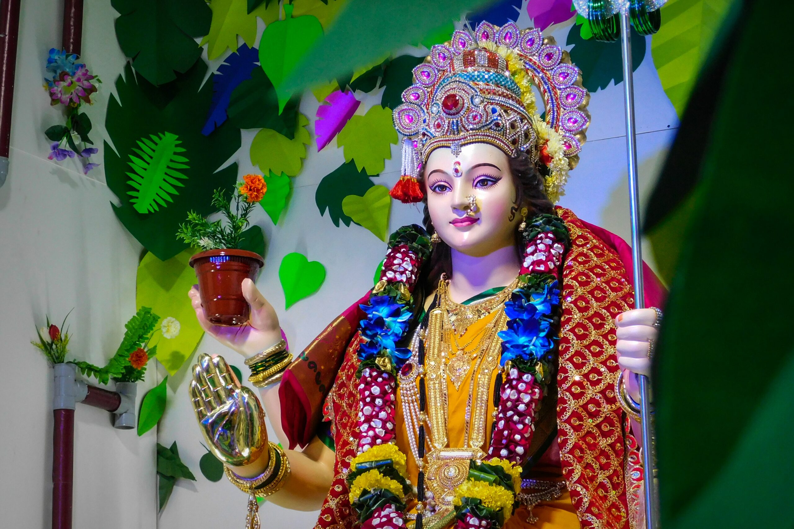 Sixth day of Navratri: Goddess Katyayani being worshipped