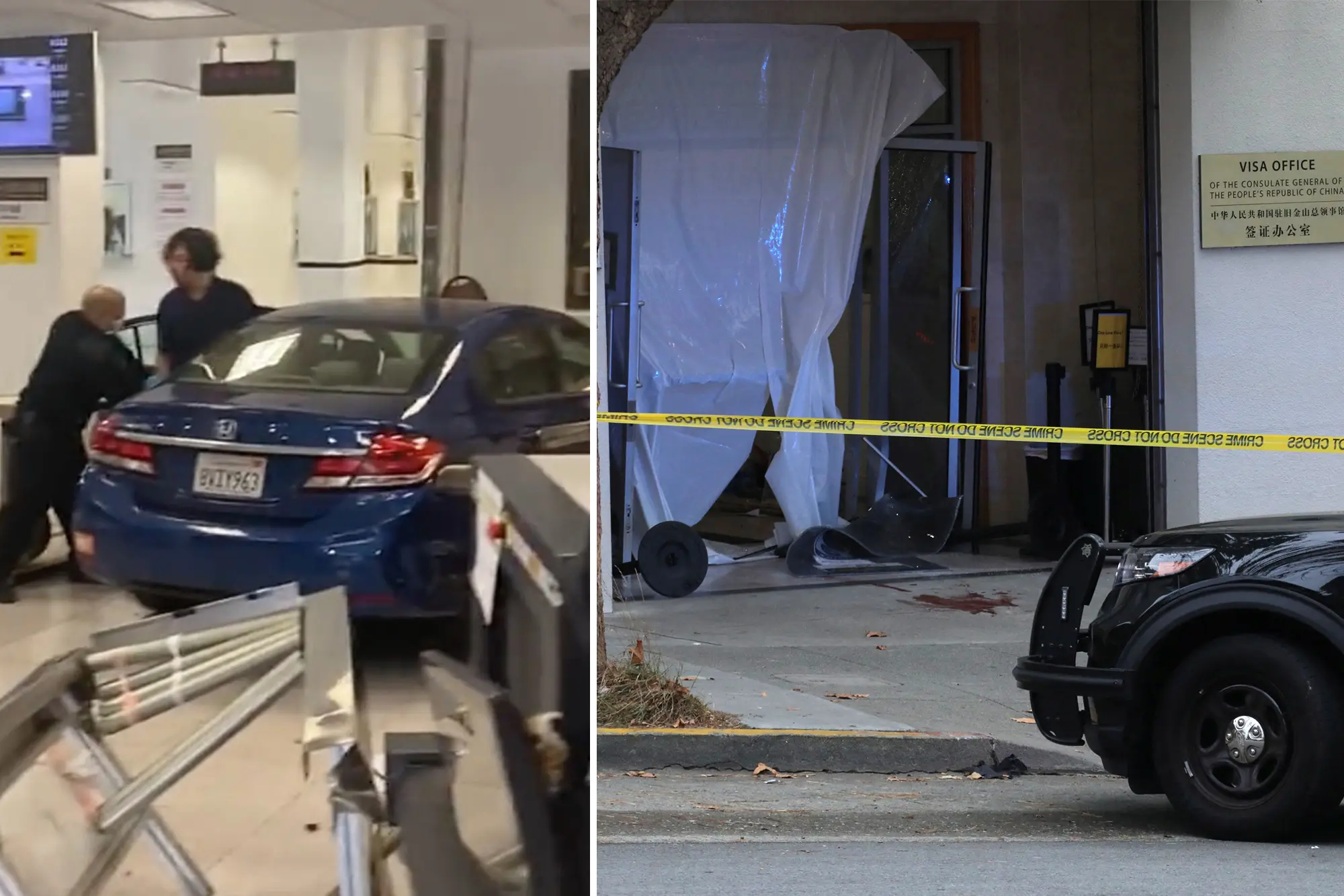 San Francisco: Man who crashed car into Chinese consulate shot dead