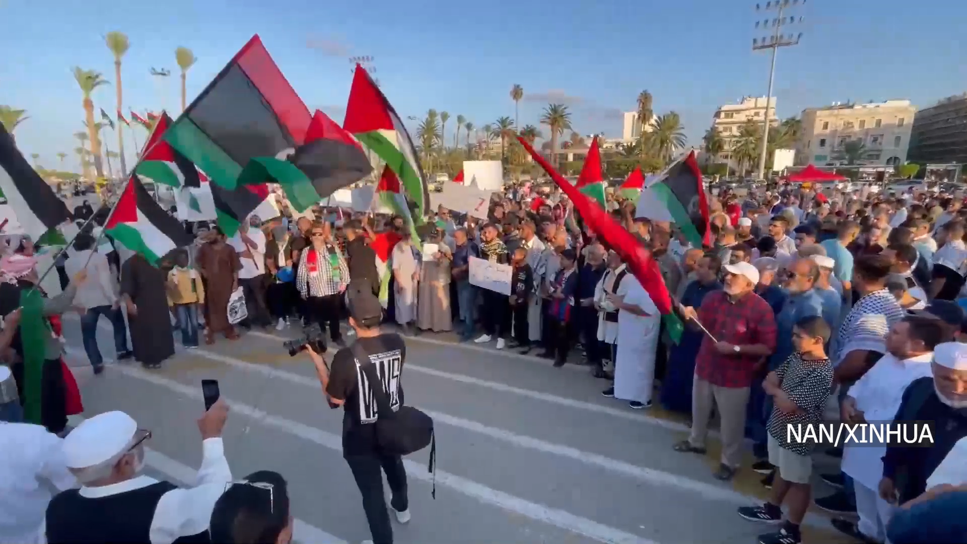 Libyans take to the streets in support of Palestine