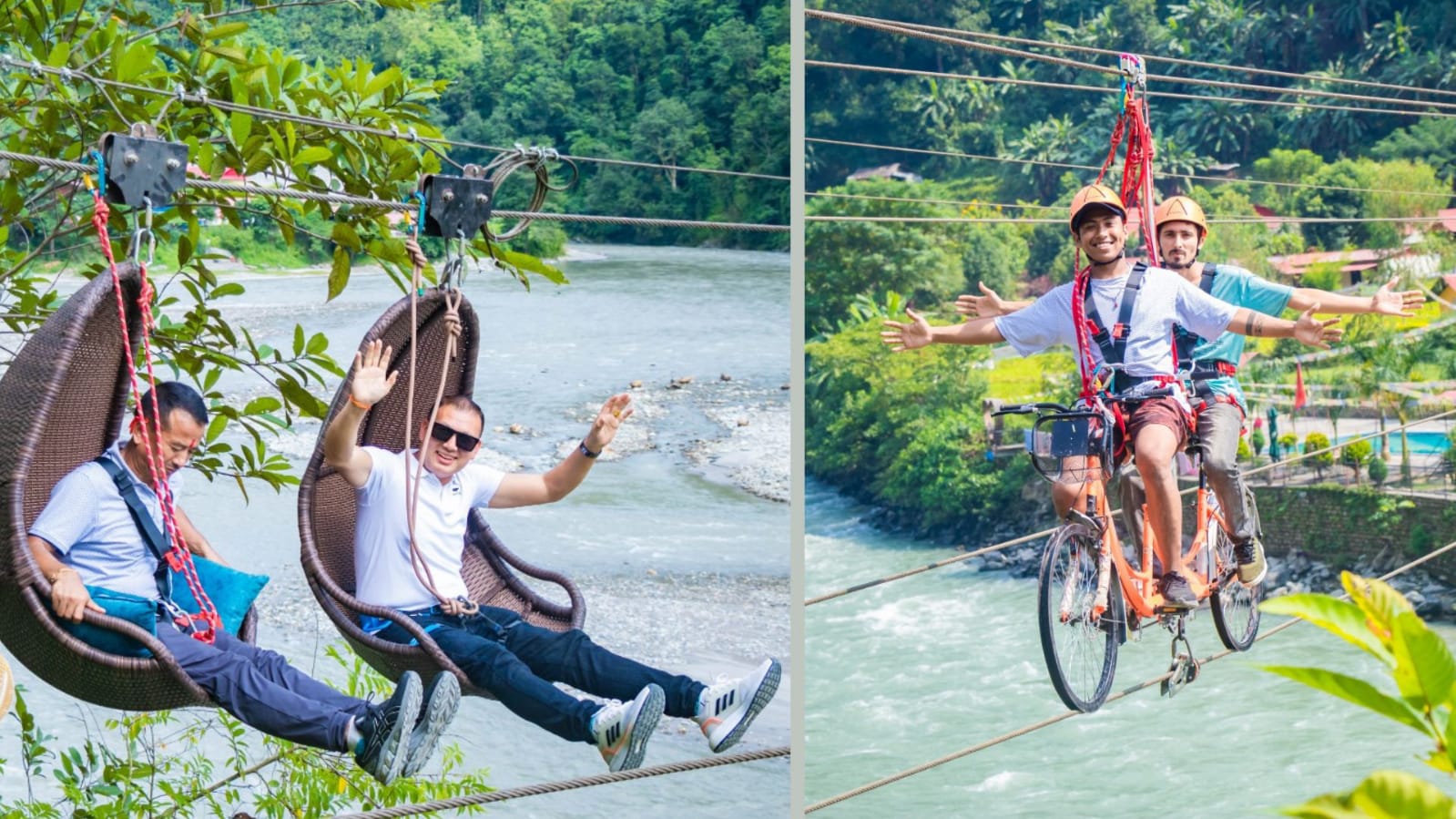 Nepal’s first Hammock Cable Car, 360 degree swing & Tandem Sky Rope cycle begin in Sukute