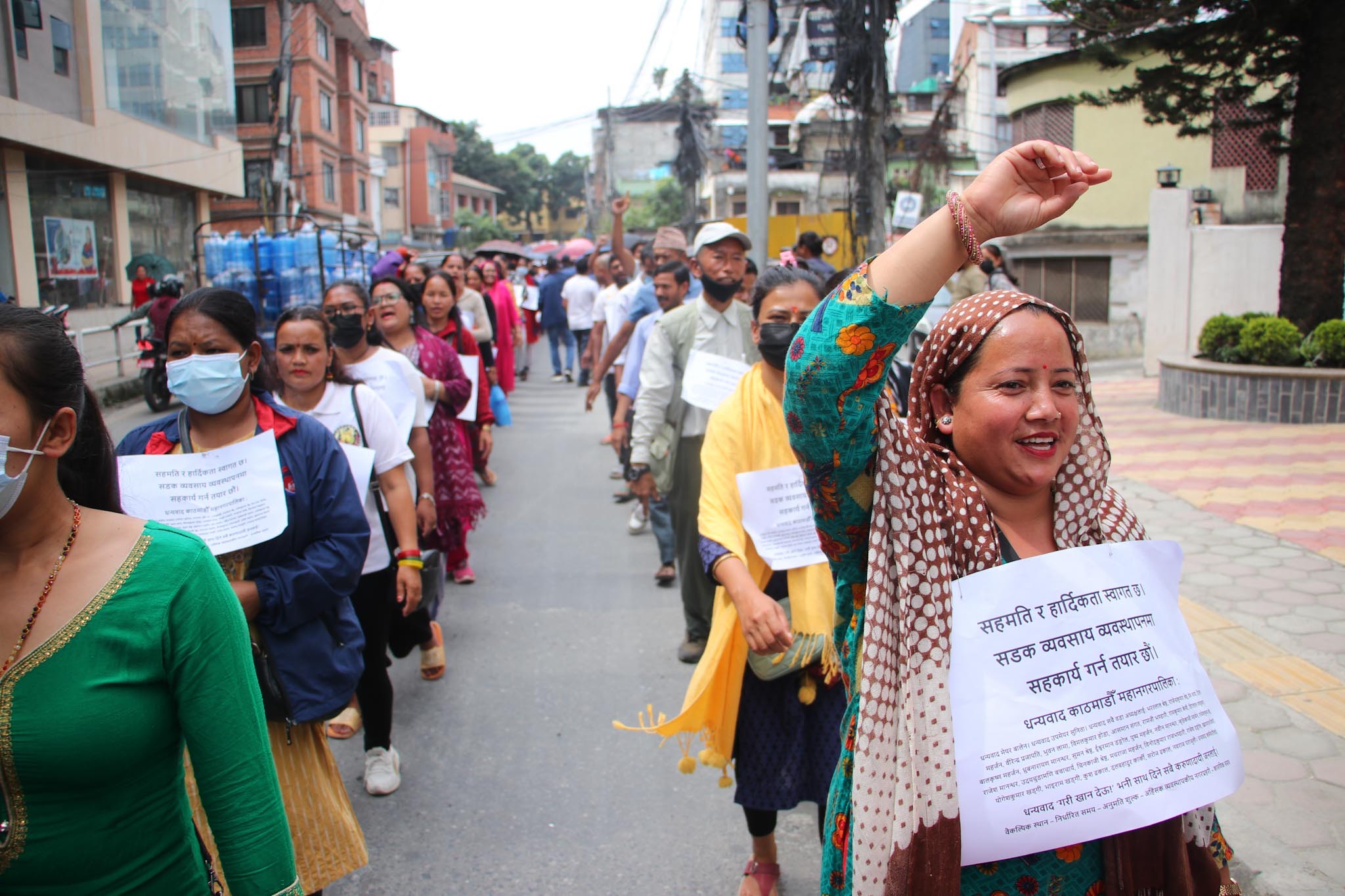 In Pics: Street vendors thanksgiving rally to implement the 4-point agreement