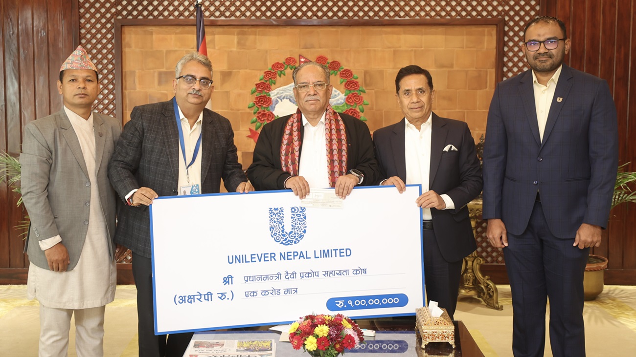 Unilever Nepal provides 10 million aid to earthquake victims