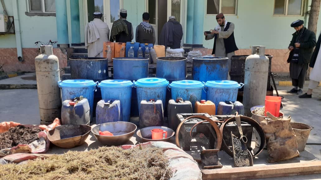 Drug lab destroyed in central Afghanistan