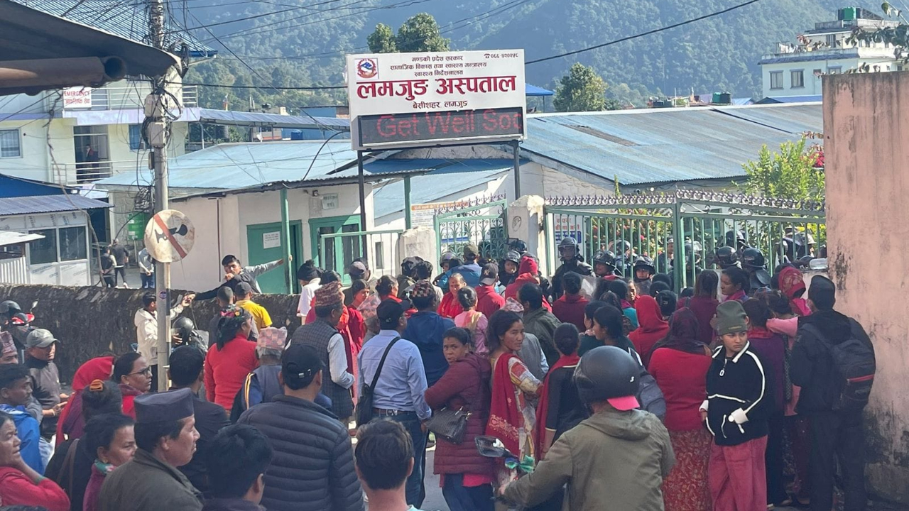Tense situation unfolds at Lamjung Hospital