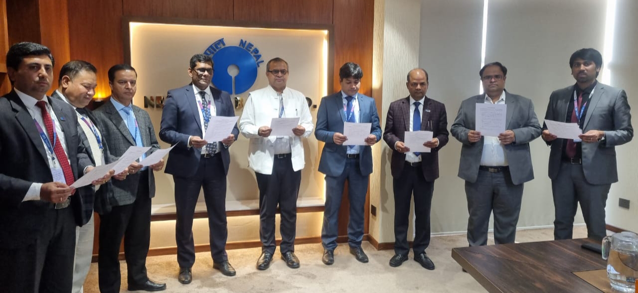 Nepal SBI Bank employees pledge on Computer Security Day