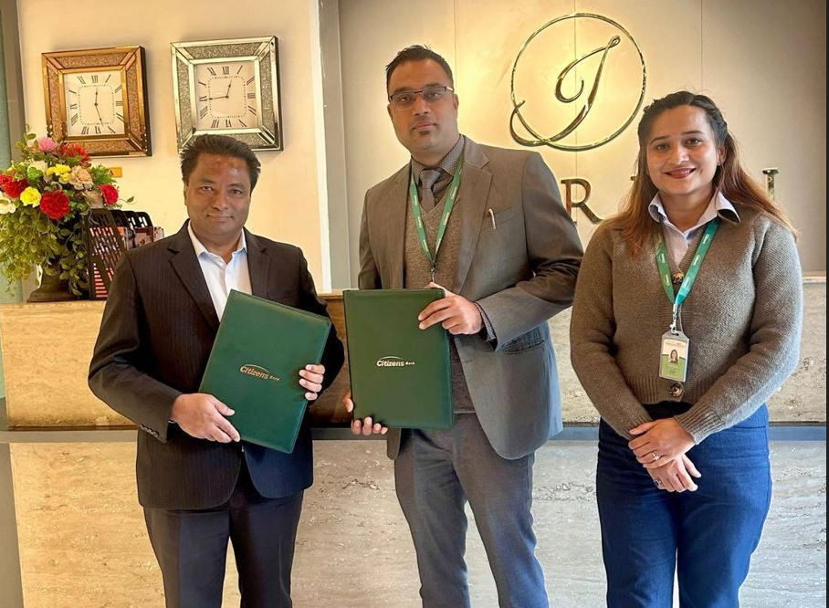 MoU between Citizens Bank & Indreni Suite Hotel