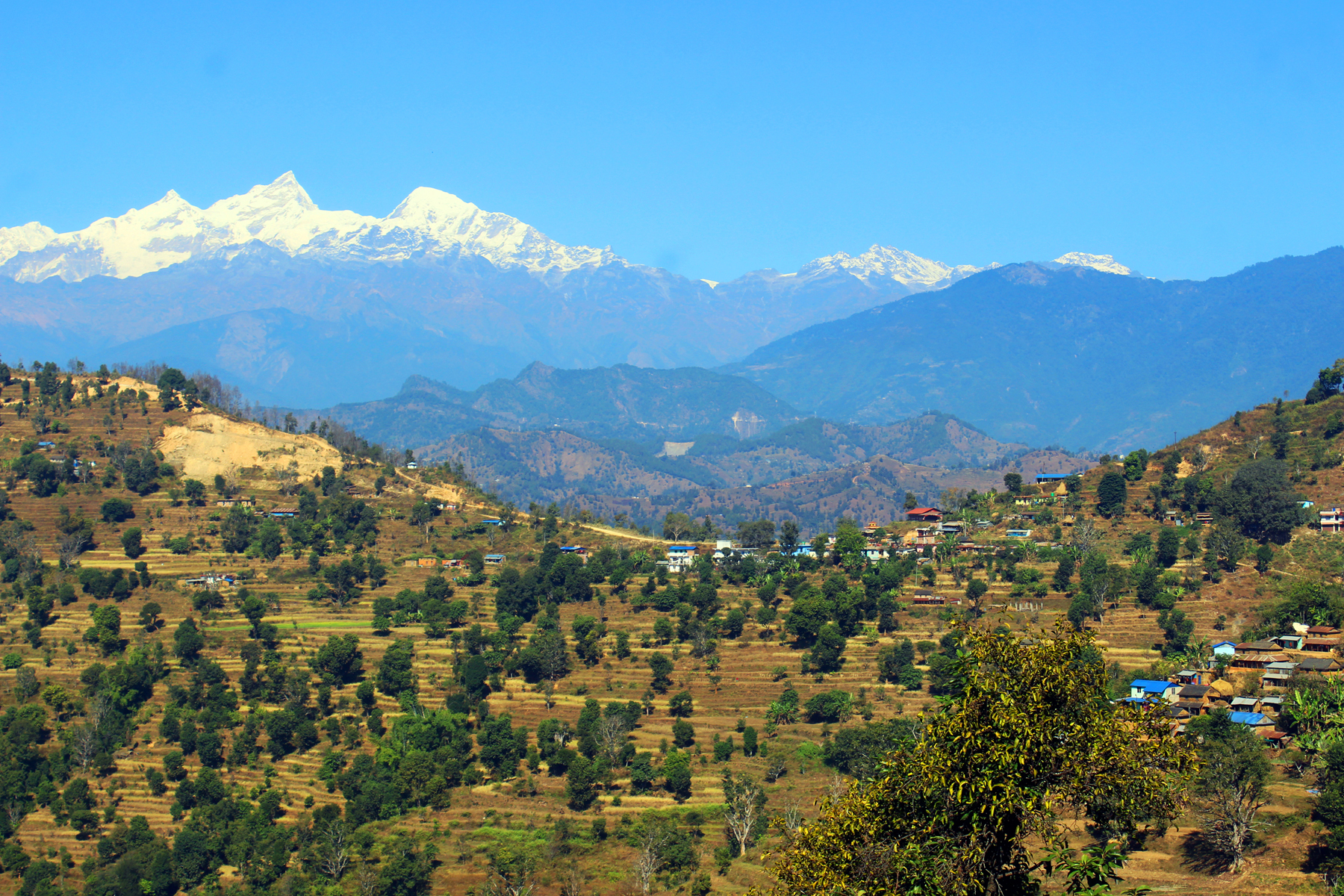 Snowfall in upper belt of Gorkha