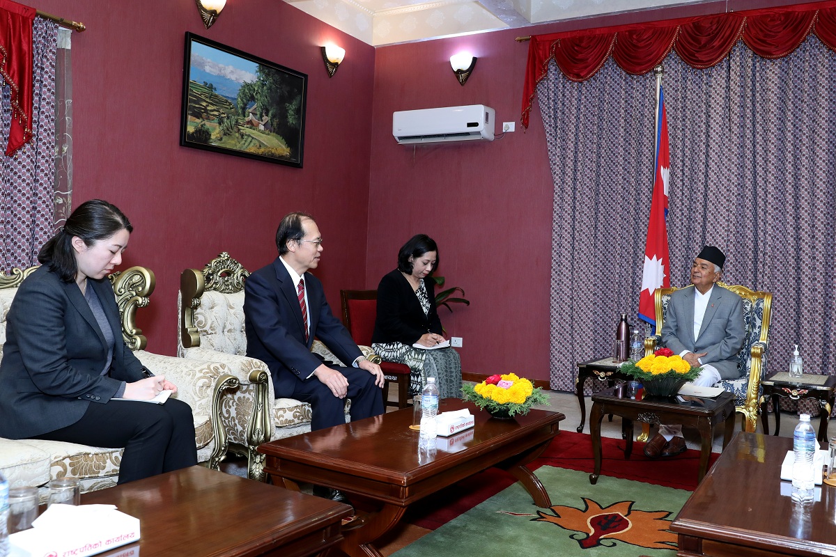 Japan’s Ambassador pays courtesy call on President Paudel