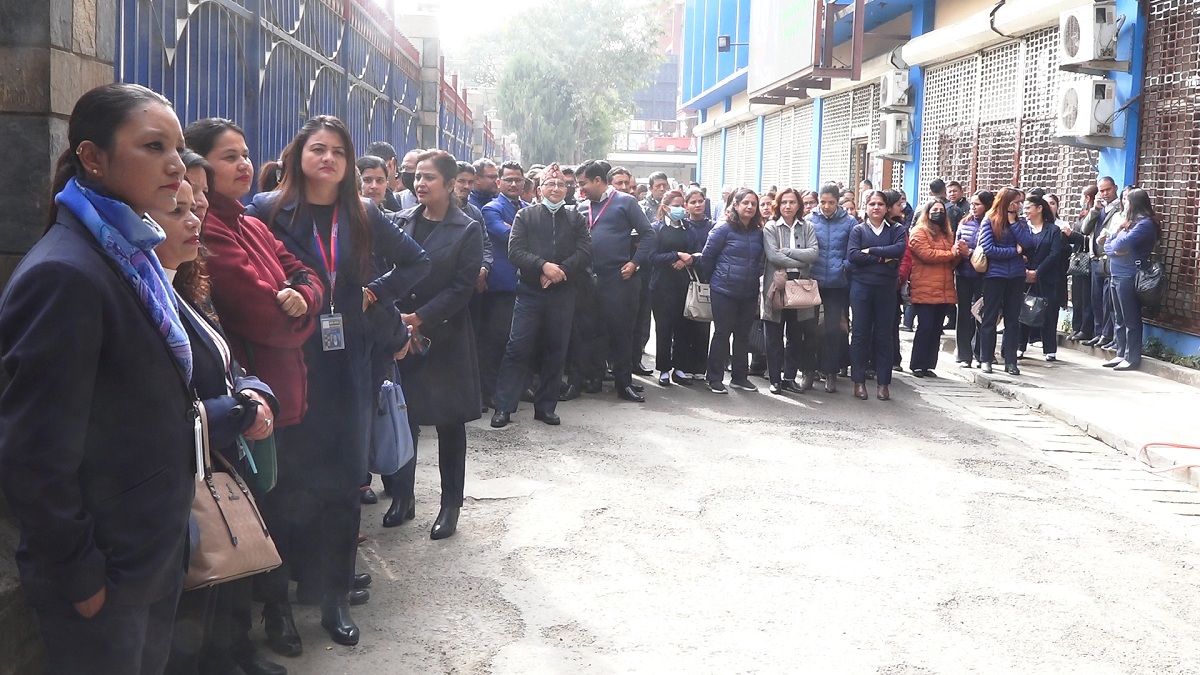 NAC employees protesting, such is the reason
