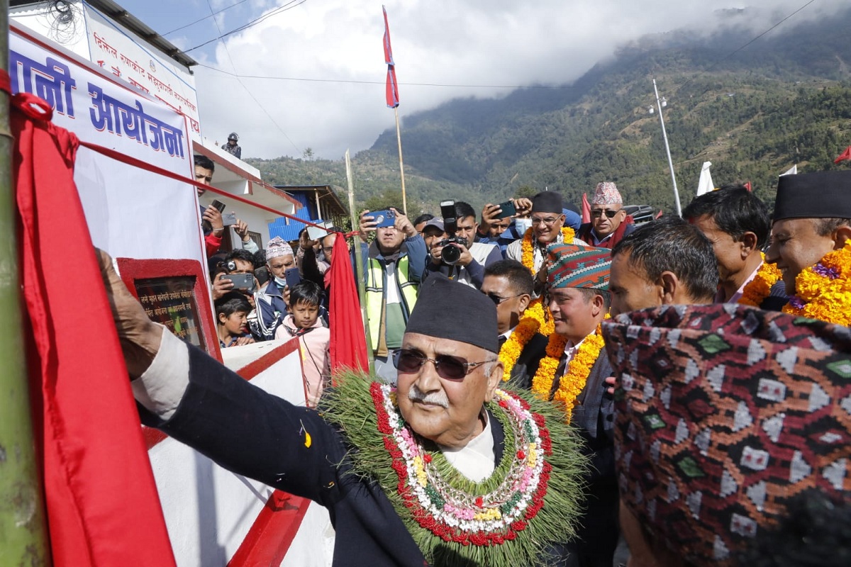Chair Oli inaugurates ‘Pankhu Lapse Water Project’ in Khotang