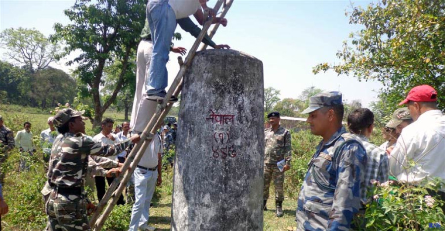 71 border pillars of no-men’s land being repaired